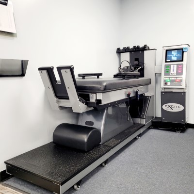 Picture of Melville, NY Physical Therapy Spinal Decompression Machine for herniated disc.