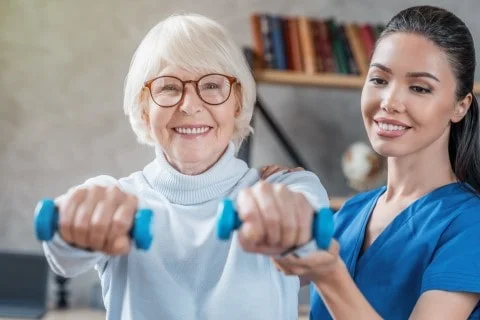 No Fault Physical Therapy being done on a geriatric patient Picture of a No Fault physical therapy near me location